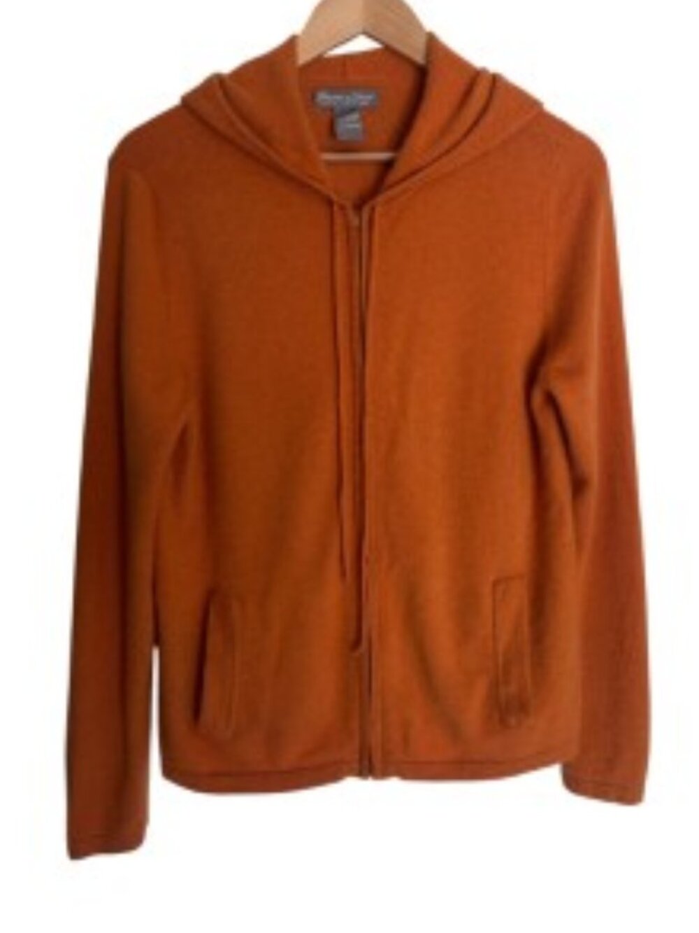 Grayson & Dunn Orange Cashmere Hoodie Large